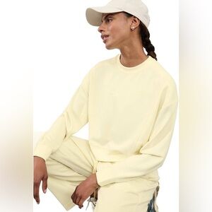 Athleta Seasoft Rib Cropped Crewneck Sweatshirt